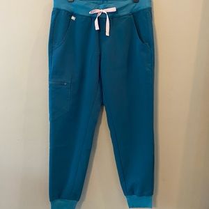 Figs Zamora Jogger Scrub Pant in Caribbean Blue